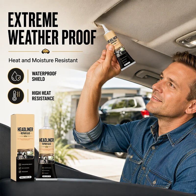 🚗 Waterproof Car Headliner Repair Glue, High Strength Adhesive for Sagging Car Ceiling & Interior
