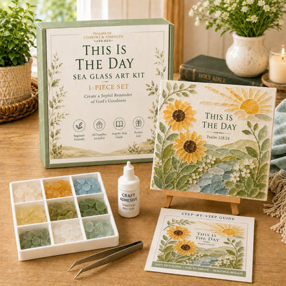 🎉 ✝️ Psalms of Comfort & Strength Sea Glass Art Kit