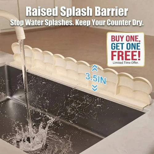 Waterproof Silicone Sink Splash Guard Set 2‑Piece Reusable