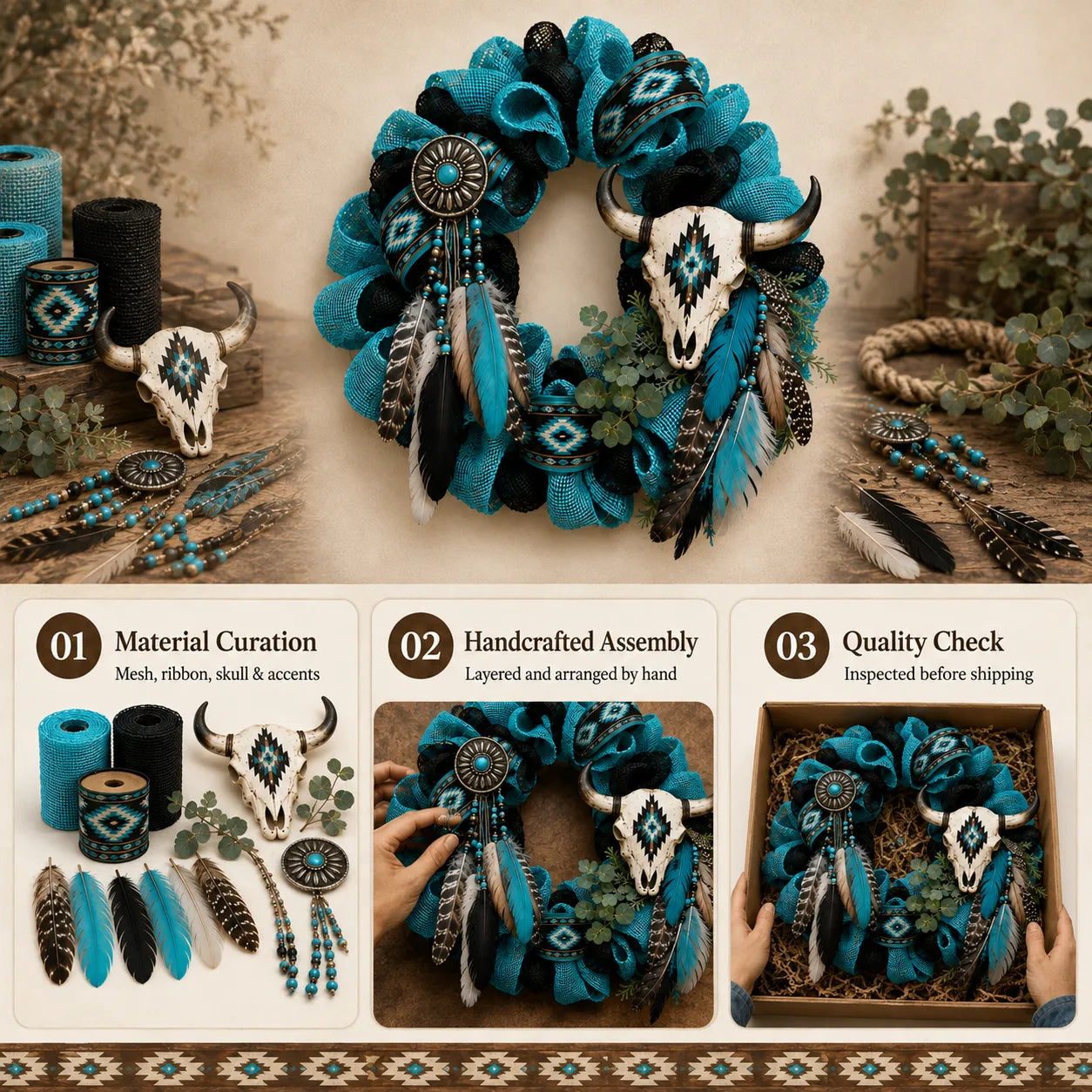 🏜️Boho Southwestern Front Door Wreath