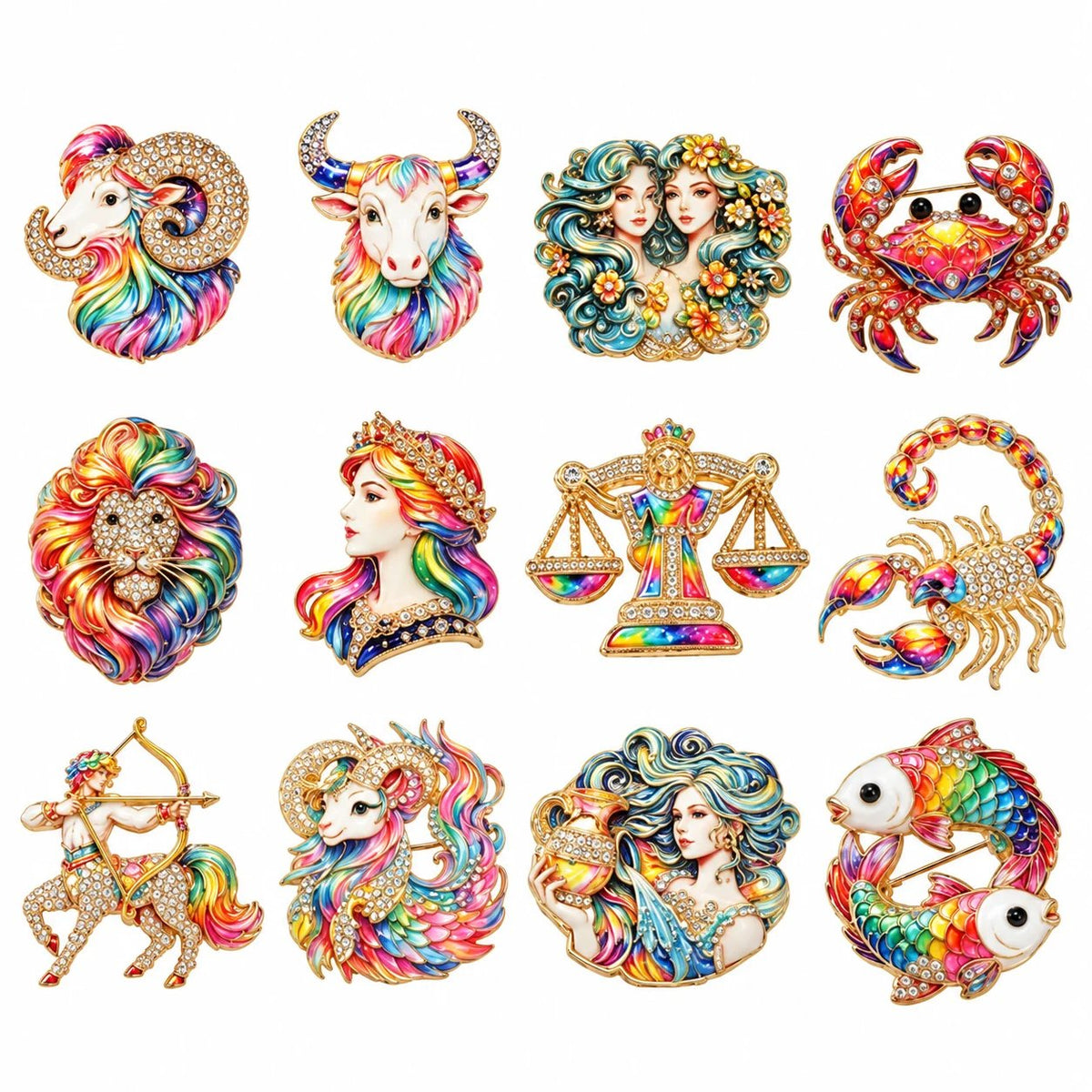 Luxury Zodiac Enamel Brooch – Turn a Simple Blazer into a Statement ✨
