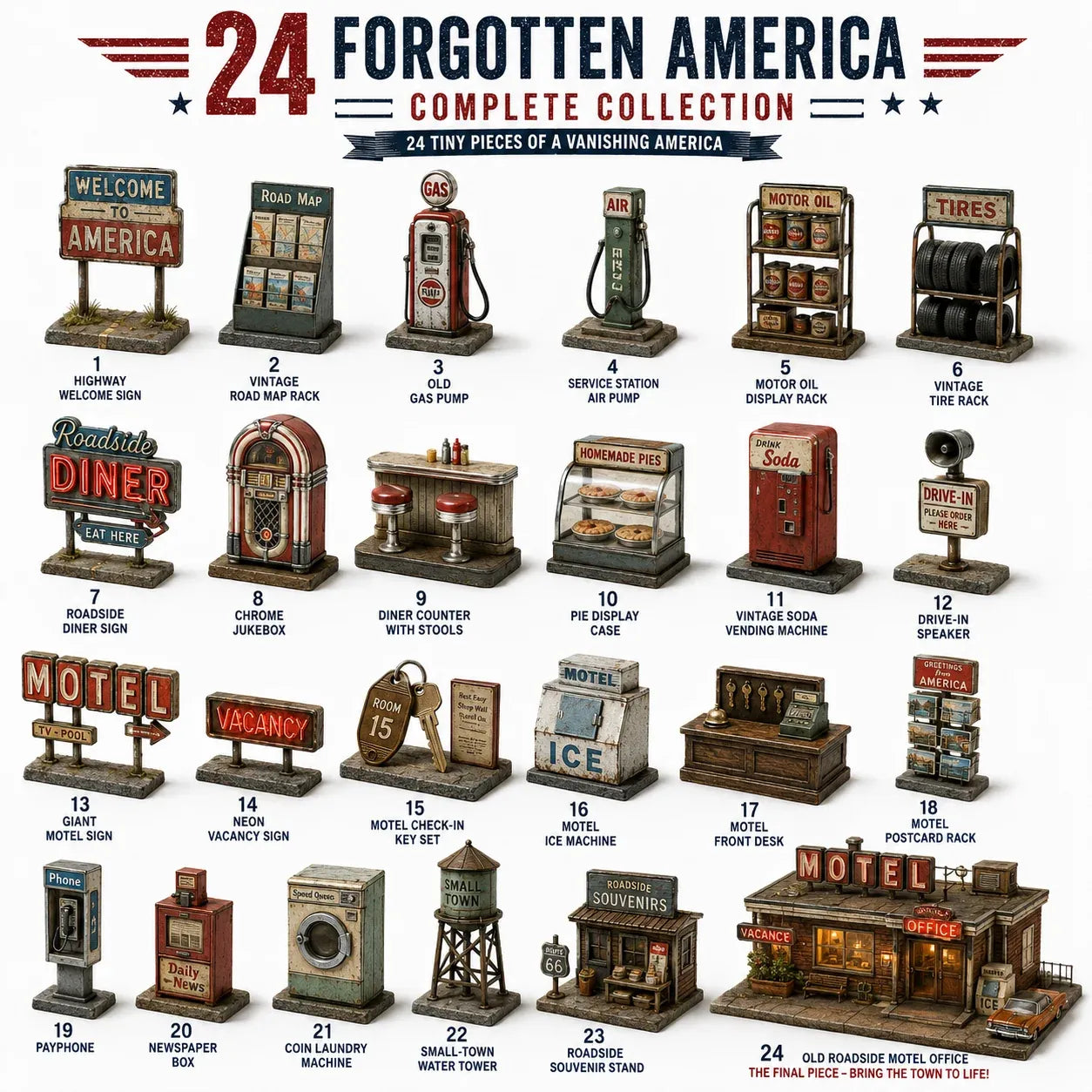 🔥😍🇺🇸✨ Forgotten America Advent Calendar 2026 – 24 Days of Roadside Memories 🏨🍔⛽