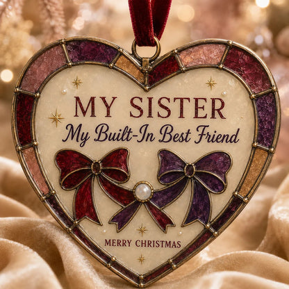 Stained Glass-Style Christmas Heart Ornaments – 7 Message Designs