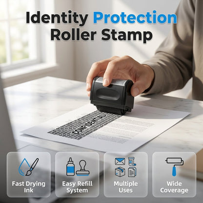 🔥🔥SALE 48% OFF!!-Privacy Protection Security Roller Stamp — Address & Billing Info Blocker, Home & Office Mailing Essentials 100m Long-Lasting Roll