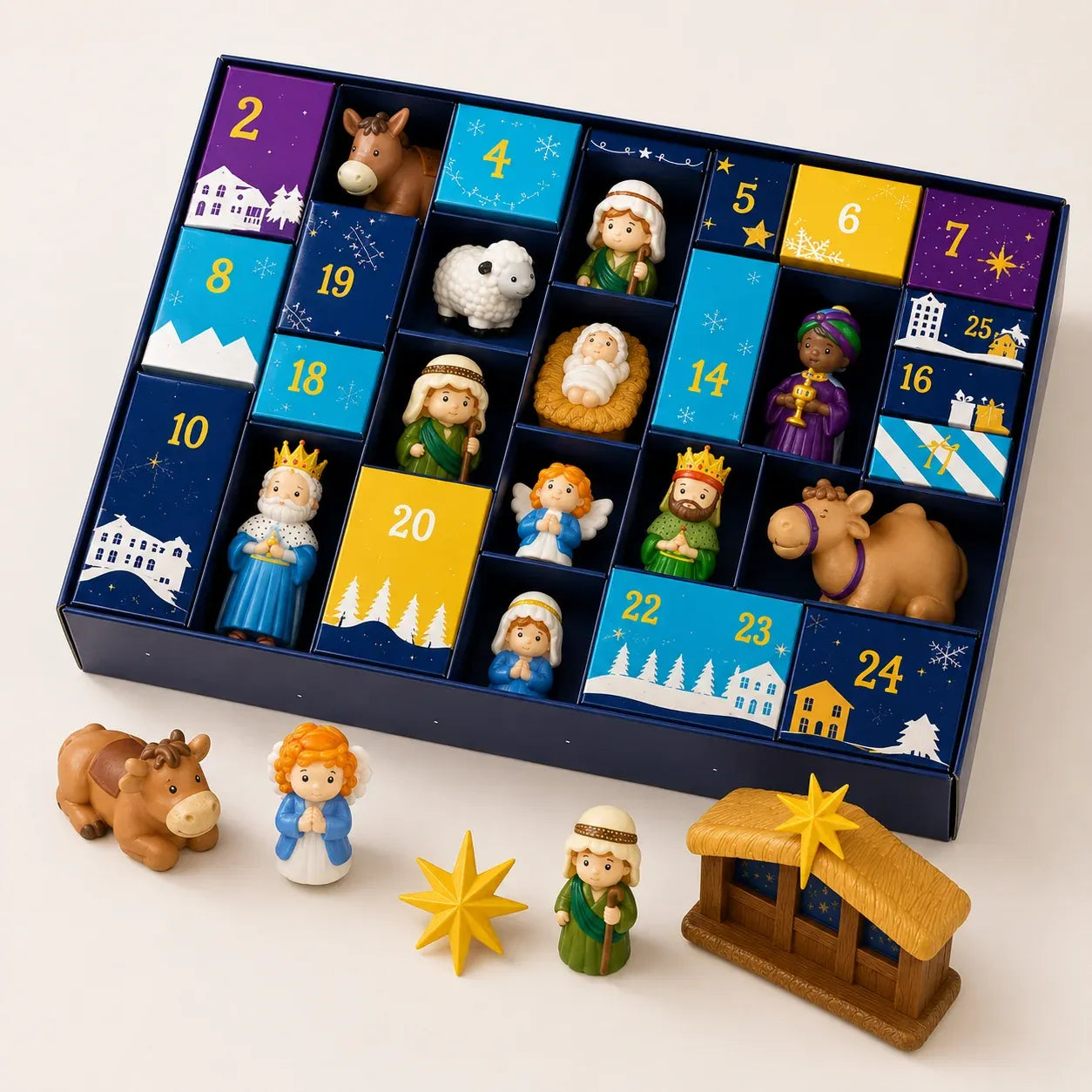2026 Nativity Advent Calendar – 25-Piece Christmas Story Set for Kids