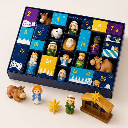 2026 Nativity Advent Calendar – 25-Piece Christmas Story Set for Kids