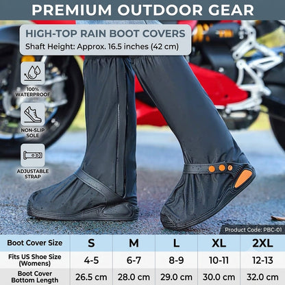 Reusable Waterproof Anti-Slip Rain Shoe Covers