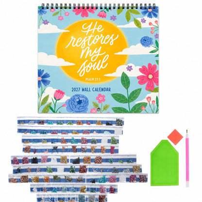 [Official Licensed] 📅2027 Wall Calendar Diamond Painting Kit❤️Beginner-Friendly | Complete Kit with All Tools Included