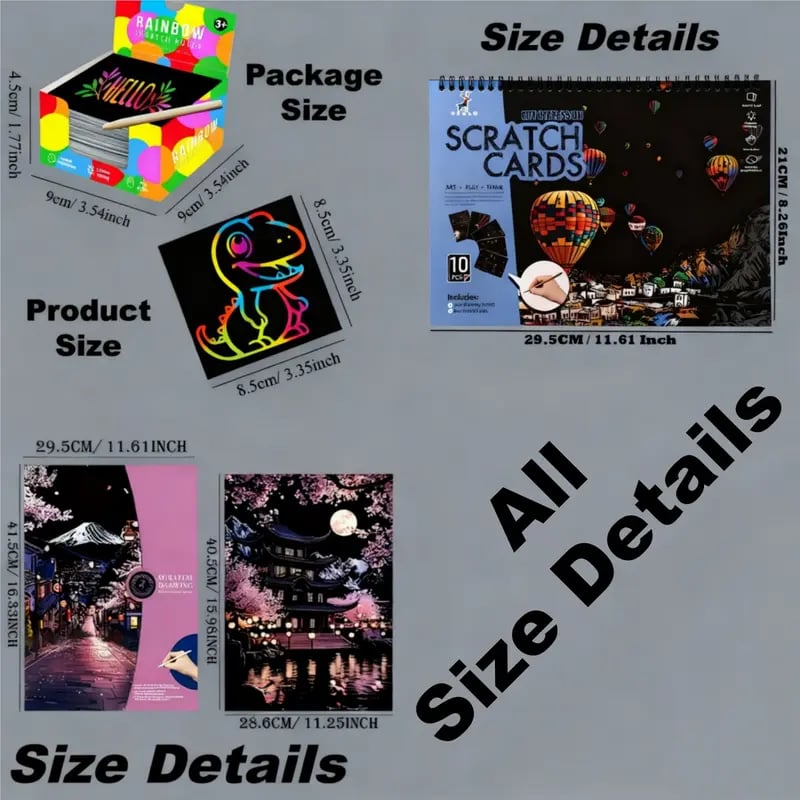 ✨Unwind & Create: 3D City Lights Scratch Art Book🎨