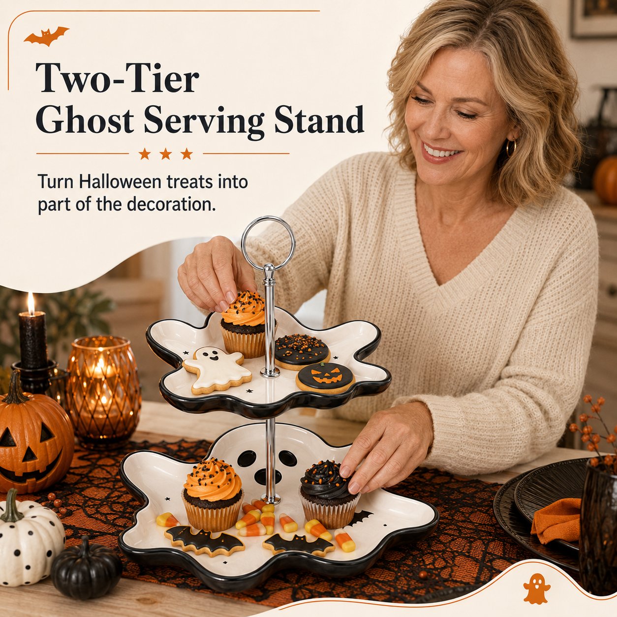 Two-Tier Ghost Serving Stand