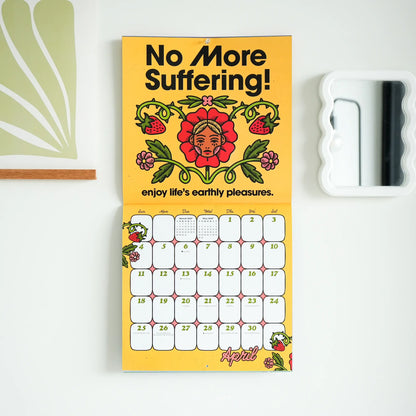 🖤📅2027 Edgy Feminine Wall Calendar – Bold Women’s Artwork with Sticker Sheet Included🌹
