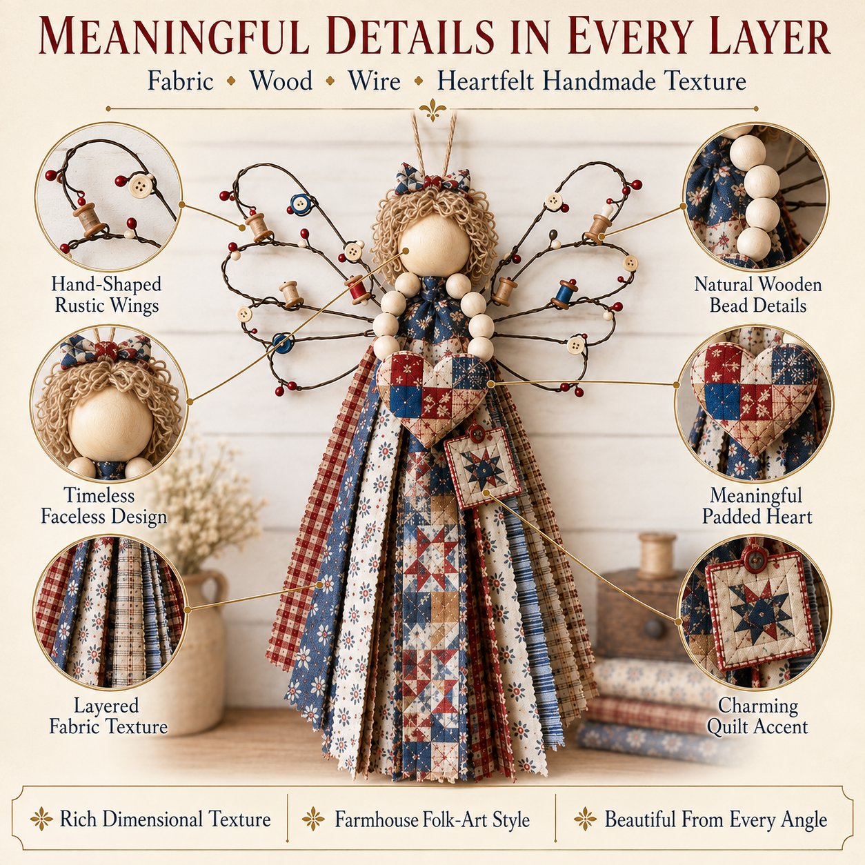 ⏳ Last Day 49% OFF – 🪽 Beginner-Friendly DIY Layered Fabric Angel Hanging Kit | Complete Kit with All Tools & Step-by-Step Guide Included 💕