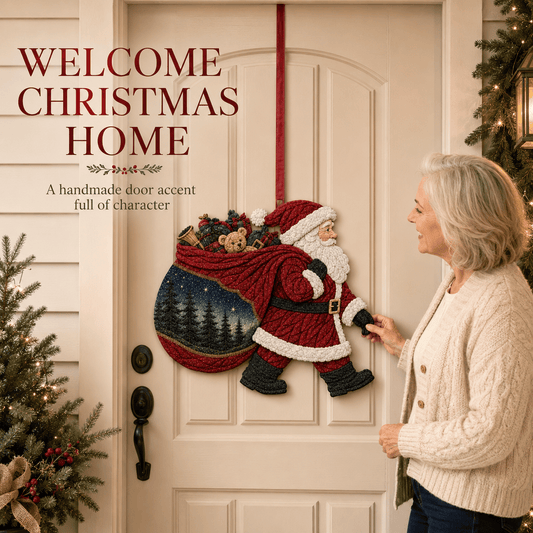 🔥Limited Time 50% OFF - 🧵 Christmas Fabric Art Door Hanging Craft Kit