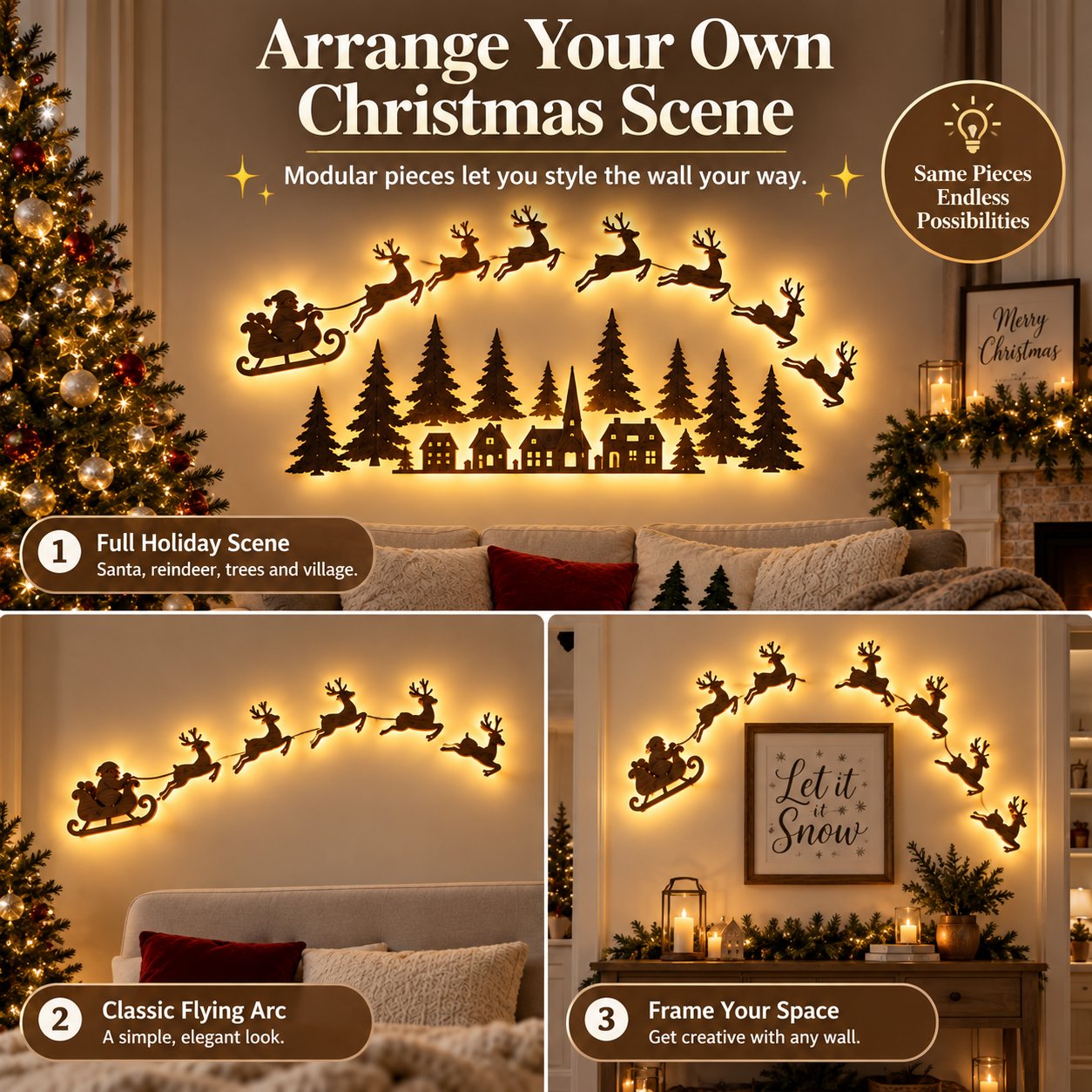 🎄🦌Magical Reindeer Christmas Wall Light