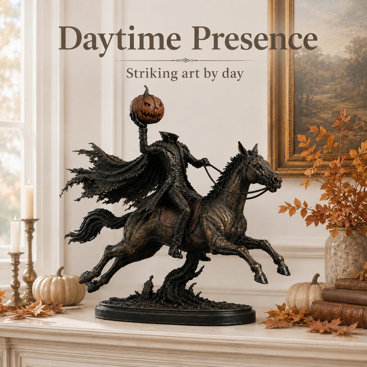 ⏰Limited Stock 60% OFF🎃🏇Midnight Chase Headless Horseman Statue