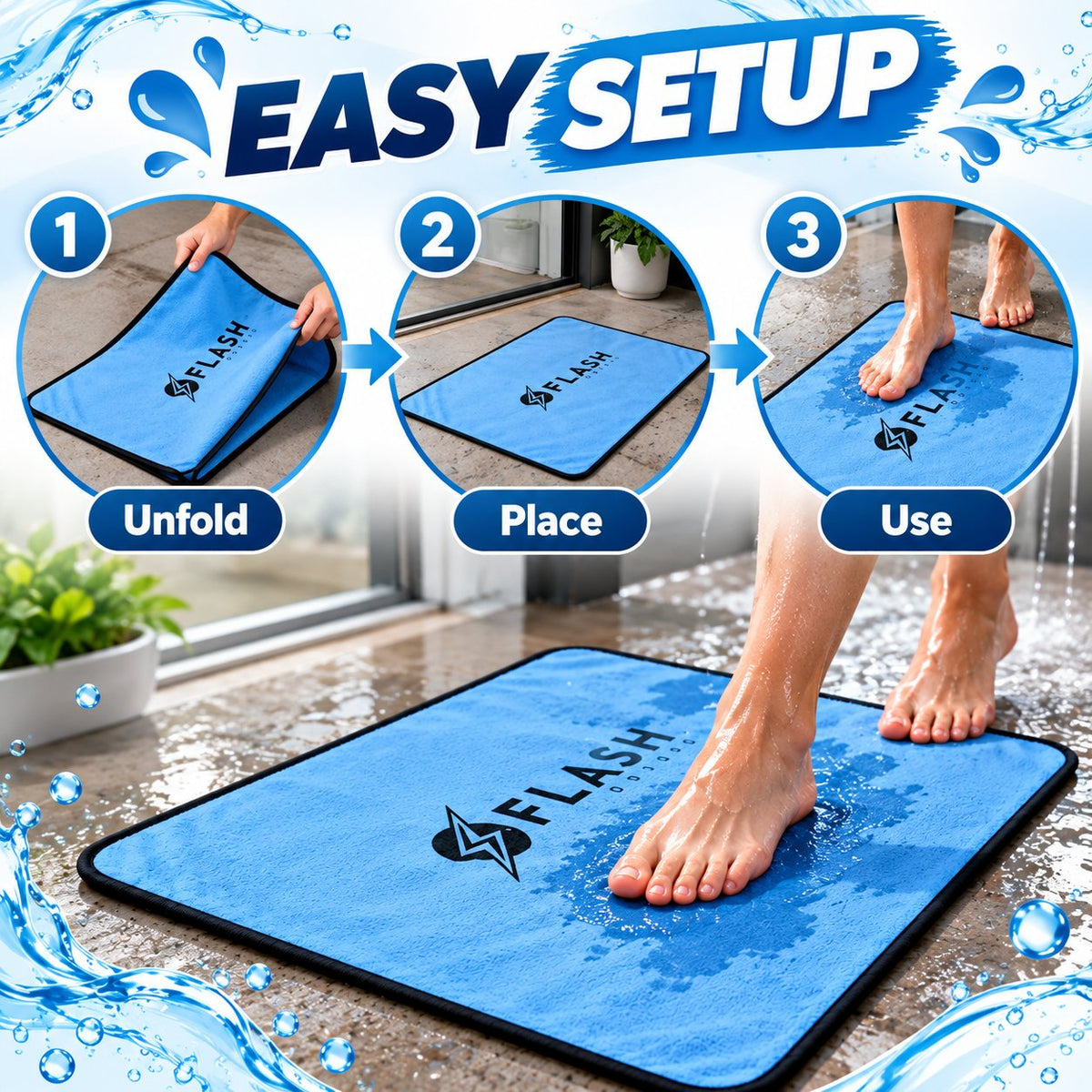 🛁 Super Absorbent Quick-Dry Floor Mat