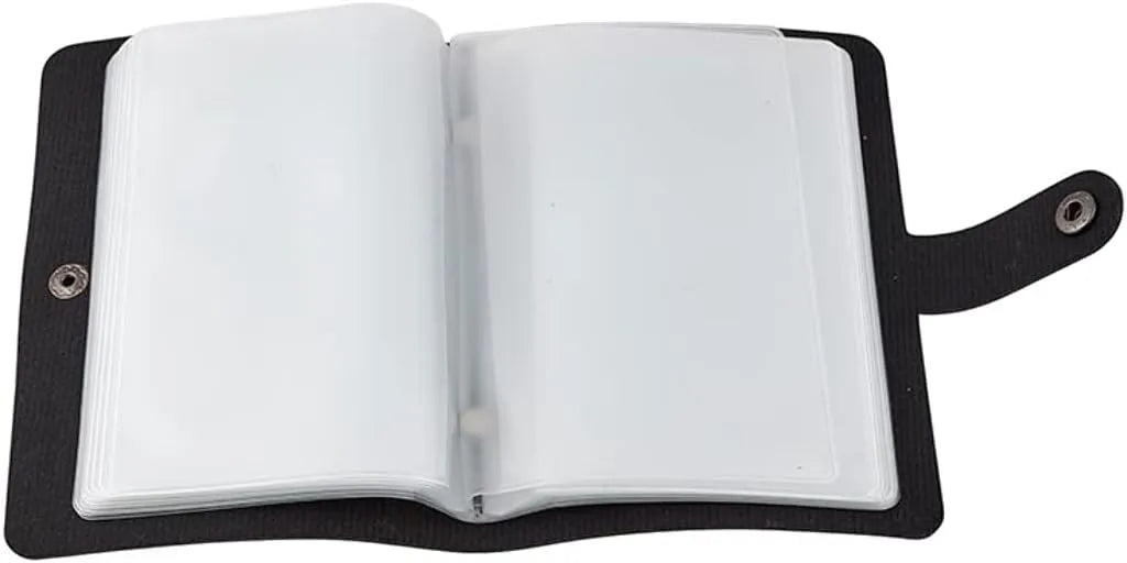 ✝️ Catholic Genuine Leather Holy Card Holder – Pocket Prayer Card Organizer with Snap Closure