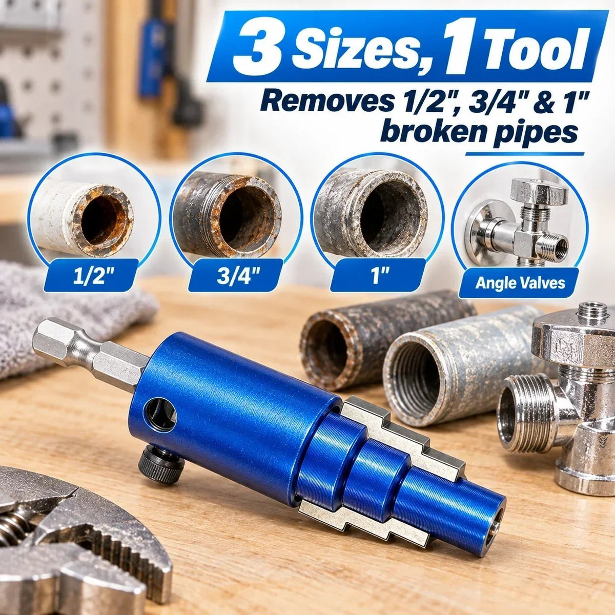 🔥HOT SALE🔥🔧3-Size Pipe Extractor Tool for Broken Pipes & Valves