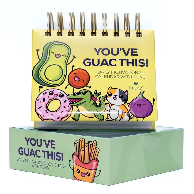Funny Motivational Desk Calendar – Perpetual Daily Flip Calendar with Cute Puns, Inspirational Office Decor & Gift Idea