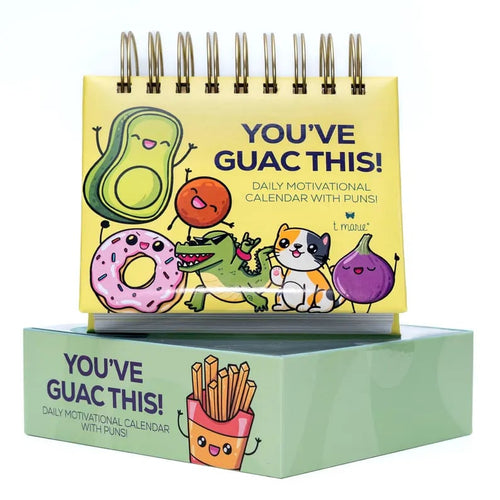 Funny Motivational Desk Calendar – Perpetual Daily Flip Calendar with Cute Puns, Inspirational Office Decor & Gift Idea