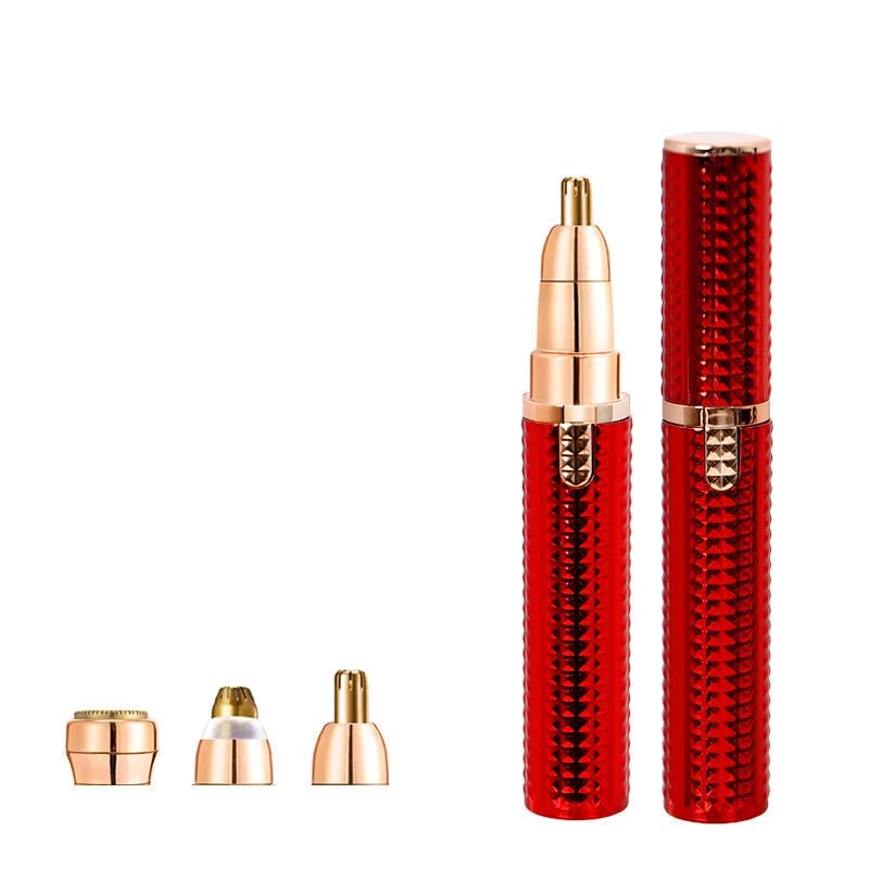 Portable Electric Eyebrow & Facial Trimmer – 3 Interchangeable Heads