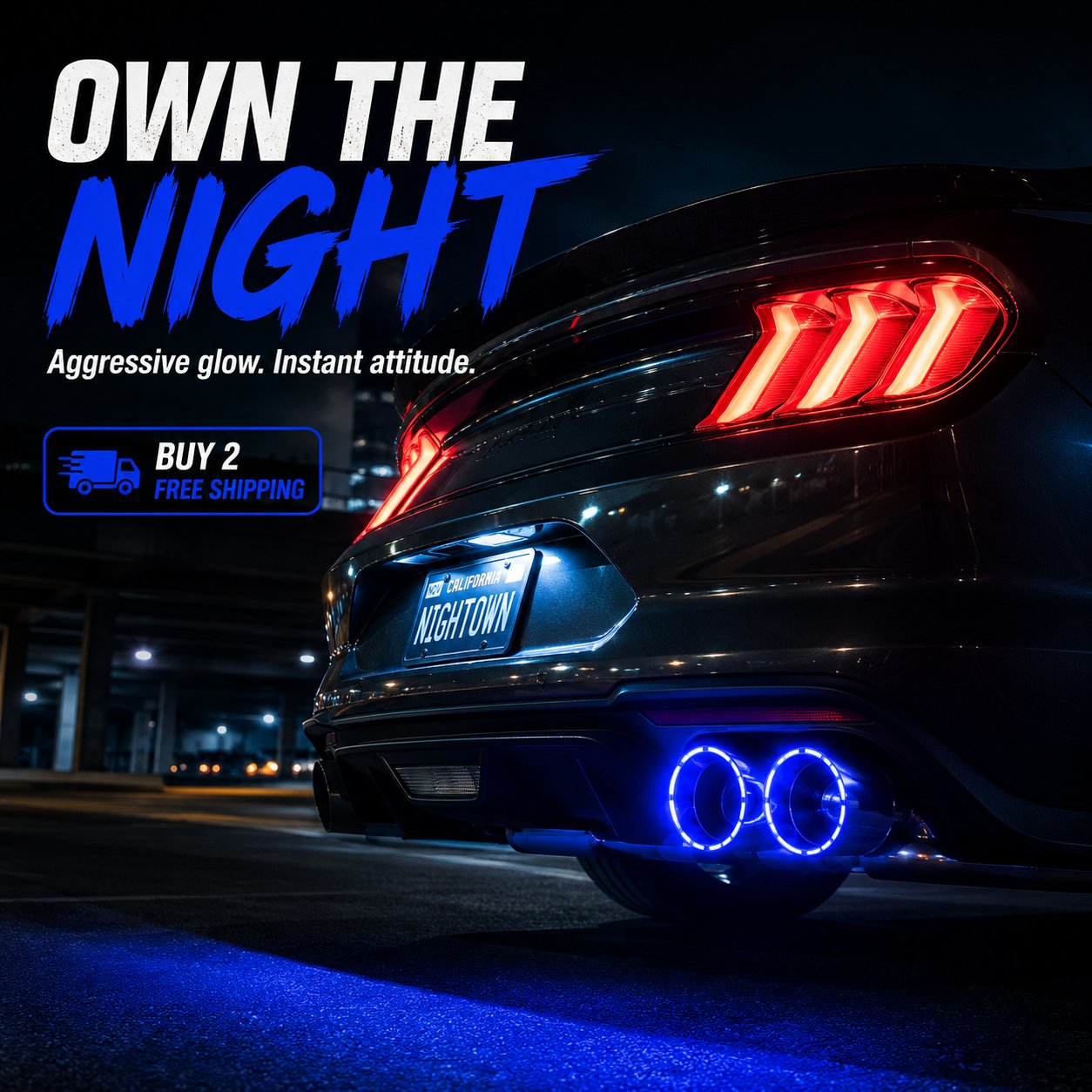 fire-breathing illuminated Exhaust Pipe