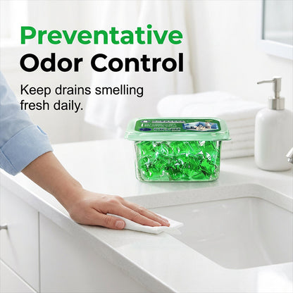 Bio-Enzyme Drain Deodorizer Pods – 50-Piece Drop-In Freshness