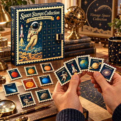 Cosmic Galaxy Advent Calendar – 24 Acrylic Space Stamp Ornaments