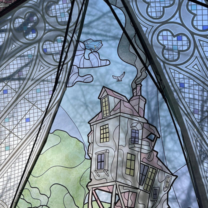 Wizard-Inspired Stained Glass Canopy Umbrella