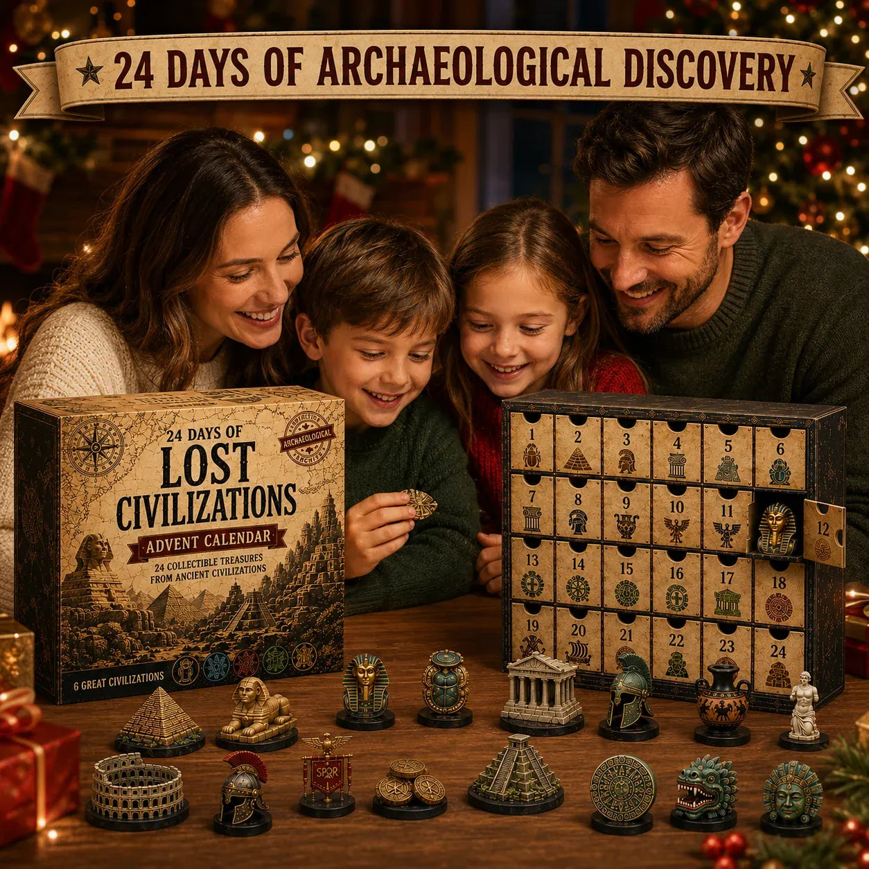 🔥😍2026 Lost Civilizations Archaeological Discovery Advent Calendar | 24 Ancient Treasures from 6 Great Civilizations