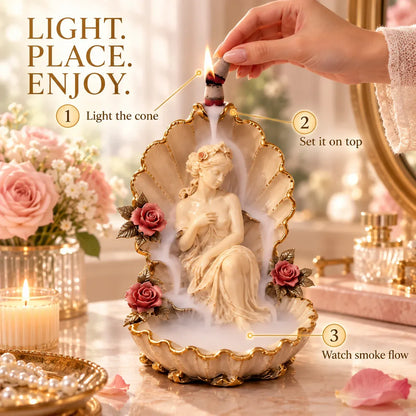 ✨ Enchanted Goddess Backflow Incense Burner – Mystical Home Decor