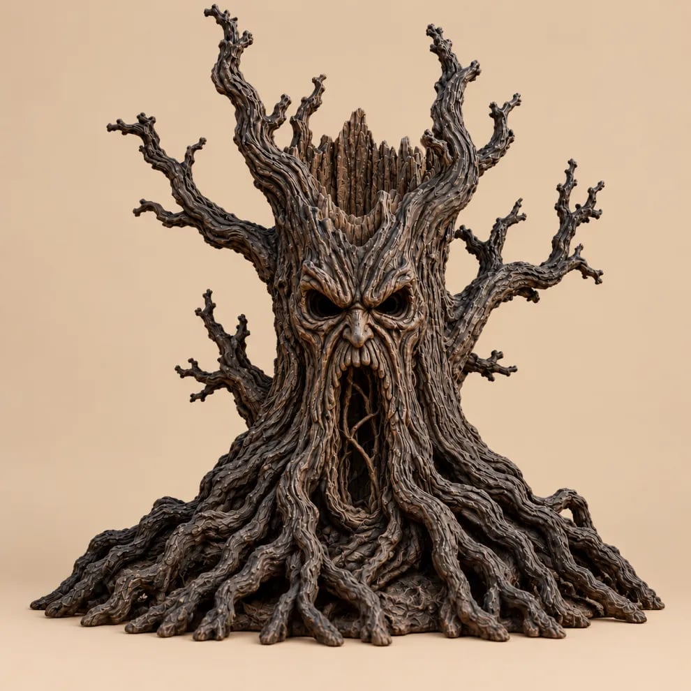 🎃 Giant Haunted Tree Yard Light | Glowing Halloween Sculpture