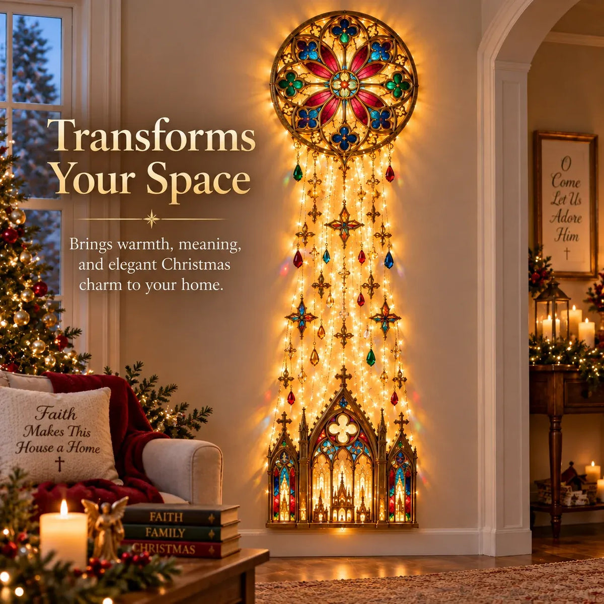 🔥😍Cathedral Grace Stained Glass Cascade Wall Light™