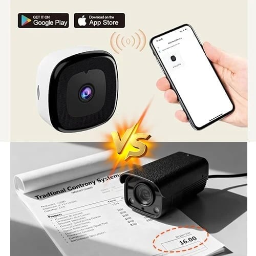 2K Indoor WiFi Security Camera with AI Detection & Color Night Vision