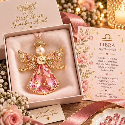 👼 Christmas Zodiac Guardian Angel Keepsake | 12 Signs with Jewel-Toned Designs & Meaningful Gift Cards ✨
