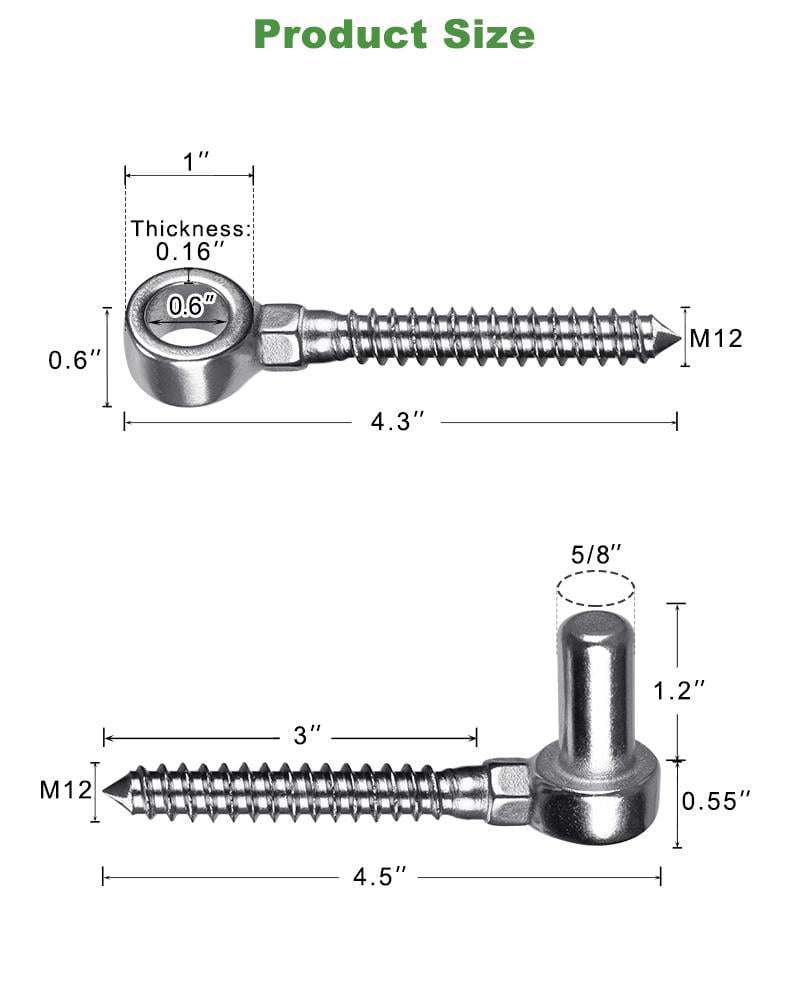 🔥Heavy-Duty M12 Fence Gate Hinge & Bolt Set (2-Pack)