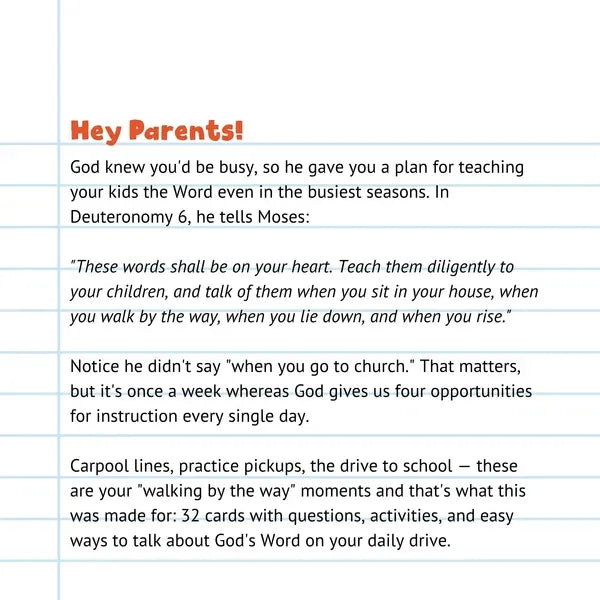 ✝️Grow on the Go Bible Conversation Cards – 32-Card Family Scripture Set