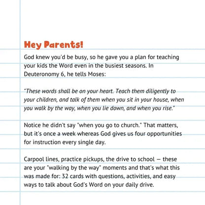✝️Grow on the Go Bible Conversation Cards – 32-Card Family Scripture Set