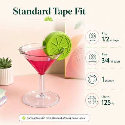 COCKTAIL GLASS TAPE DISPENSER