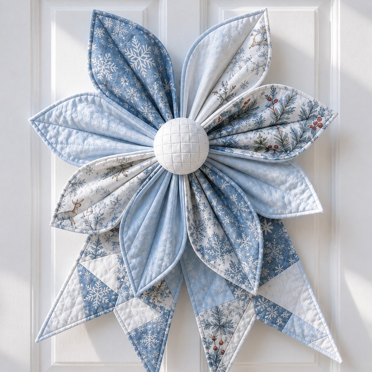 🎀 Oversized Quilted Bow Sewing Kit | Coordinated Printed Fabrics, Soft Batting, Pre-Designed Templates & Complete Supplies for a Full 23–25 in Statement Bow 🍁✨