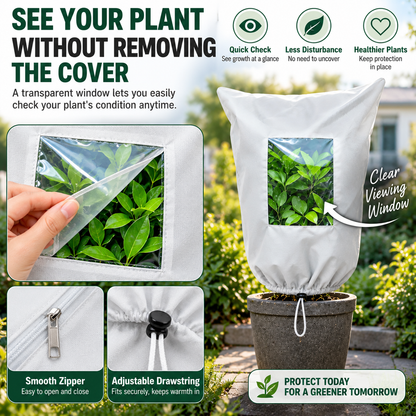🌿🧊 WINTER GARDEN ESSENTIAL | Plant Frost Protection Cover – Breathable Reusable Cover for Shrubs, Pots & Young Trees