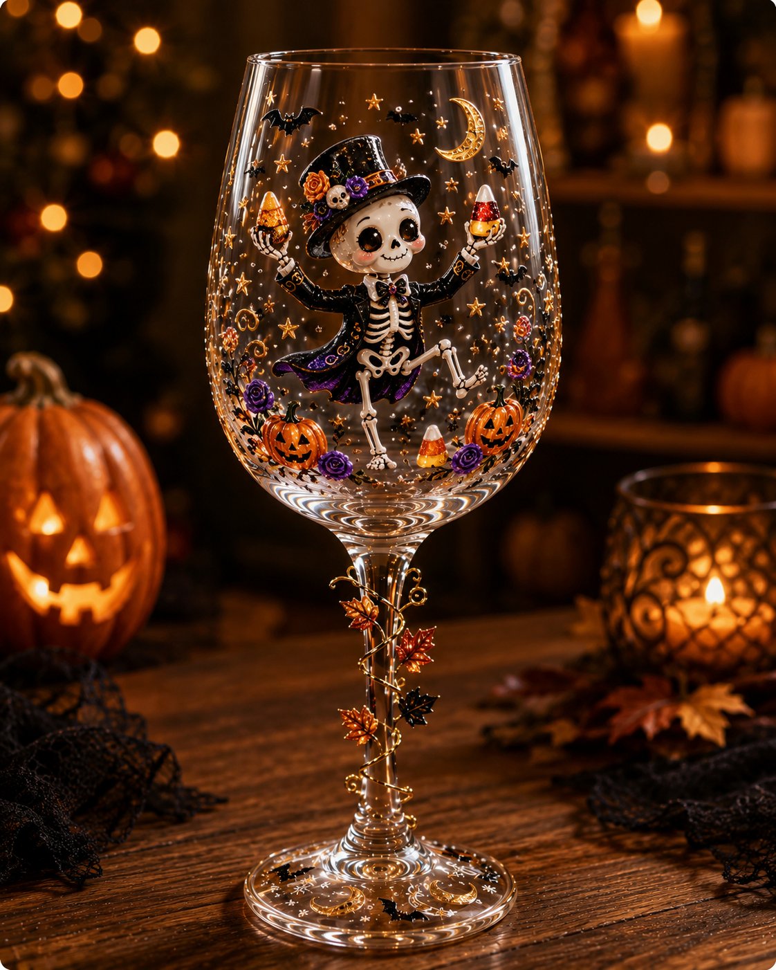 ⏳ Last Day 49% OFF – 🎃 3D Halloween Sculpted Glass Collection | Premium Clear Glass with Raised Spooky Characters, Glossy Seasonal Details & 6 Collectible Designs ✨