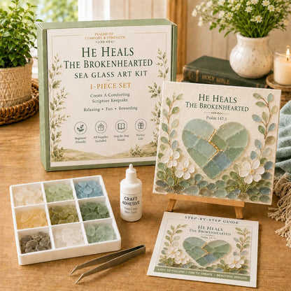 🎉 ✝️ Psalms of Comfort & Strength Sea Glass Art Kit