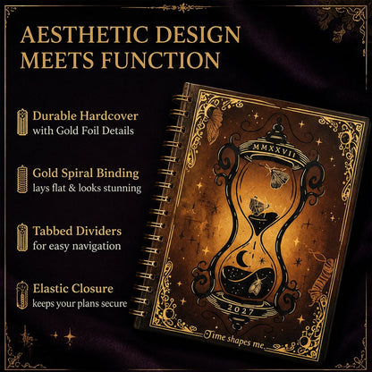 ✍️📕Waiting for the Night: The Witching Hour 2027 Weekly Planner🖤Gothic Romance & Practical Magic for the Year Ahead.