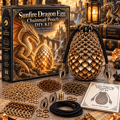 🔥Last Day 49% OFF - 🐉 Dragon Egg Chainmail Pouch DIY Kit