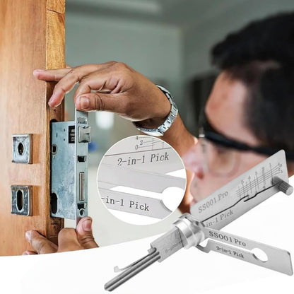 🔥HOT SALE 49% OFF⚒️Stainless Steel Master Key Decoder, SS001 Pro Lock Pick Tool for Beginners, Practical Locks for Lock Lock,Lock Pick Set（Only applicable to Flat Key Lock）