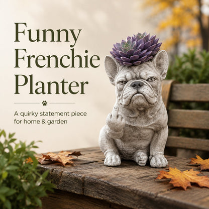 GRUMPY DOG PLANTER