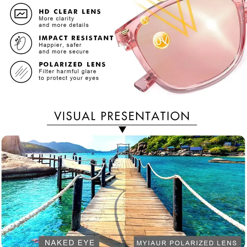 Women's Polarized UV400 Sunglasses – Ultra-Light 25g Frames