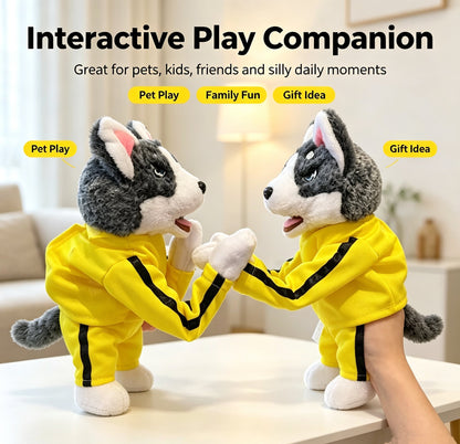 🔥HOT SALE🔥Interactive Boxing Husky Hand Puppet Toy with Sound Effects