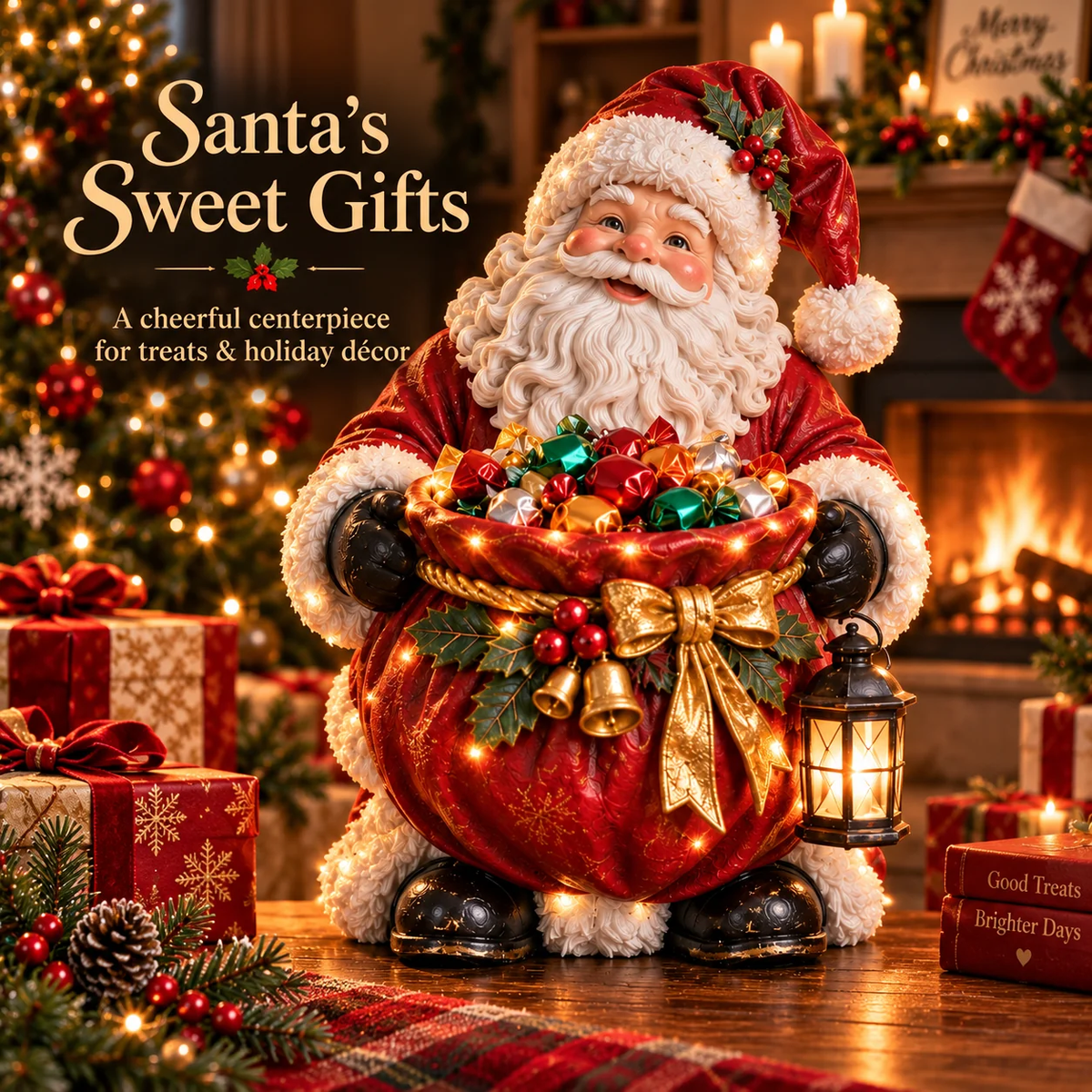 🔥Hot Sale 49% OFF❤️ Cardinal Christmas Treat Bowl™ – Lighted Holiday Candy Bowl & Tabletop Decor